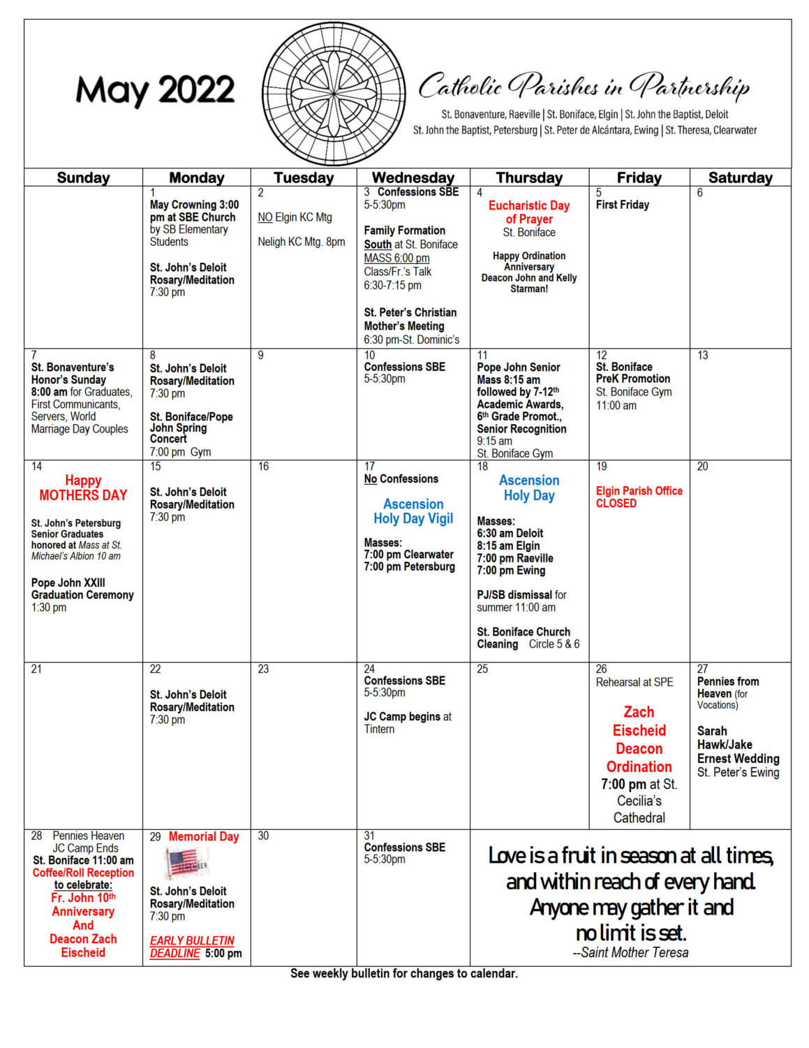 May Calendar CPP Nebraska